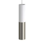 Dubbele metalen spotlamp E14 mat wit - geborsteld titanium