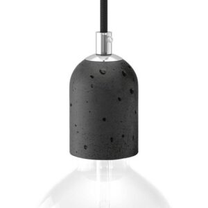 Donkergrijze betonnen E27-fitting van Creative Cables