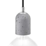 Lichtgrijze betonnen E27-fitting van Creative Cables