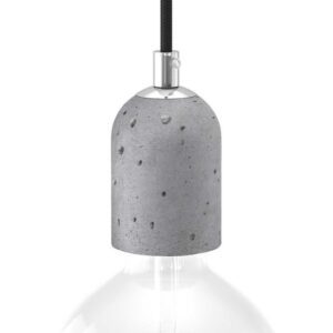 Lichtgrijze betonnen E27-fitting van Creative Cables