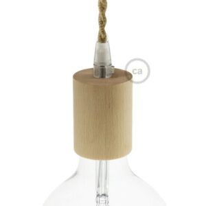 Naturel houten E27-fitting van Creative Cables