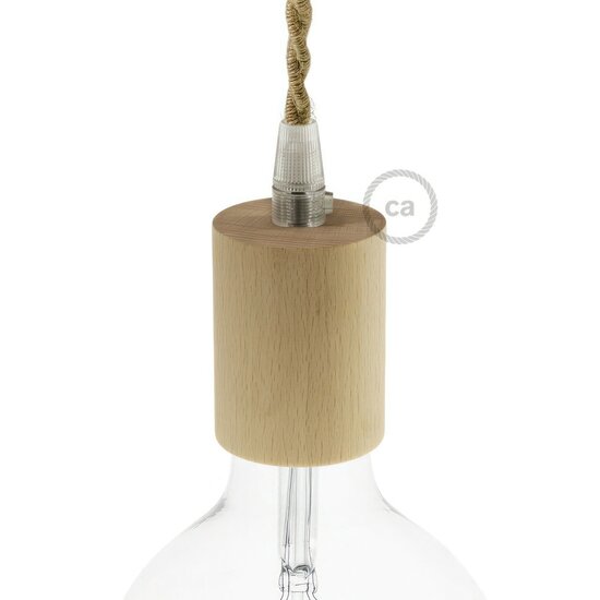 Naturel houten E27-fitting van Creative Cables