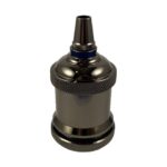 Parelzwarte vintage aluminium E27-fitting van Creative Cables