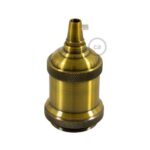 Messingkleurige vintage aluminium E27-fitting van Creative Cables