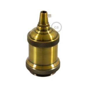Messingkleurige vintage aluminium E27-fitting van Creative Cables