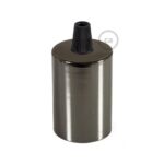 Cilindrische parelzwarte metalen E27-fitting van Creative Cables