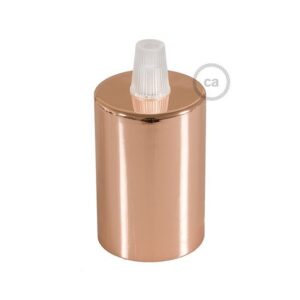 Cilindrische koperkleurige E27-fitting van Creative Cables