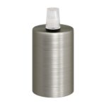 Lampfitting Cilindrisch E27 - Geborsteld Titanium