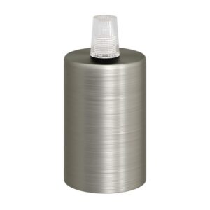 Lampfitting Cilindrisch E27 - Geborsteld Titanium
