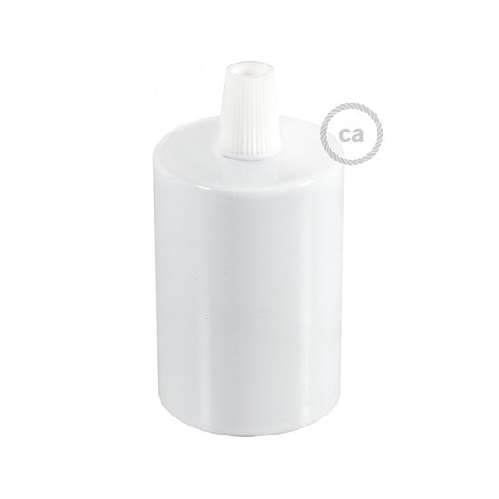 Lampfitting cilindrisch E27 | Wit (glimmend) - Image 3