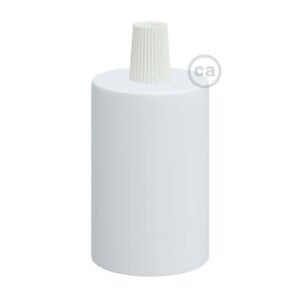 Cilindrische matwitte metalen E27-fitting van Creative Cables