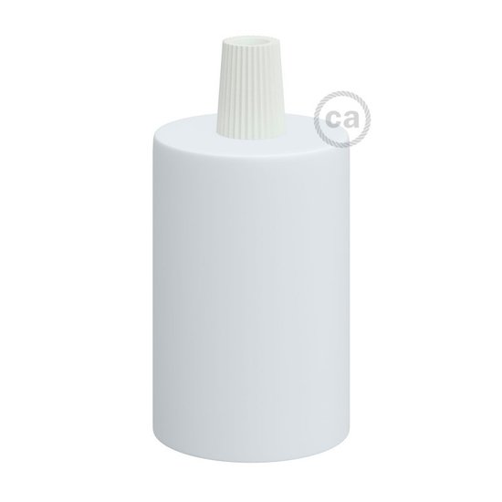Cilindrische matwitte metalen E27-fitting van Creative Cables