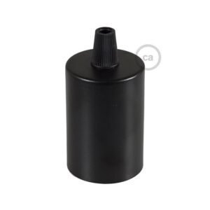 Cilindrische zwarte metalen E27-fitting van Creative Cables