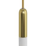 E14 fitting in metaal met verborgen trekontlasting messing