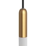 E14 fitting in metaal met verborgen trekontlasting geborsteld bronzen