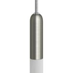 E14 fitting in metaal met verborgen trekontlasting geborsteld titanium