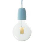Lichtblauwe porseleinen E27-fitting van Creative Cables