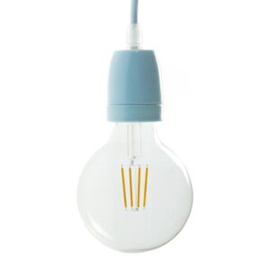 Lichtblauwe porseleinen E27-fitting van Creative Cables