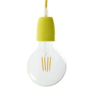 Gele porseleinen E27-fitting van Creative Cables