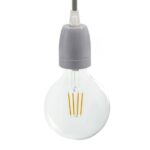 Grijze porseleinen E27-fitting van Creative Cables