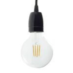 Glanzend zwarte porseleinen E27-lamphouder van Creative Cables