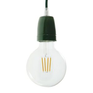 Groene porseleinen E27-fitting van Creative Cables