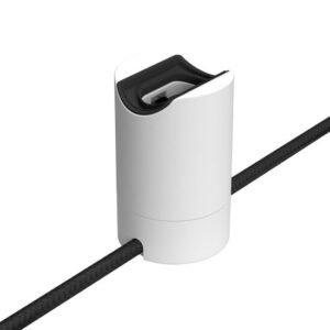 Esse14 Wand- of Plafondlamphouder - S14d Fitting met Zijaansluitingen - Wit