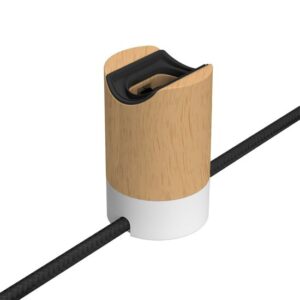 Esse14 Wand- of Plafondlamphouder - S14d Fitting met Zijaansluitingen - Neutraal