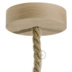 Wooden ceiling rose kit | for XL rope cord | Natural