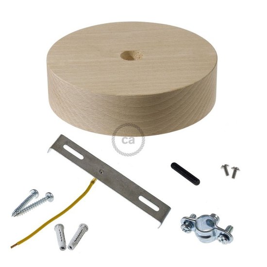Houten plafondkap kit | voor Touwsnoer XL | Naturel - Image 3