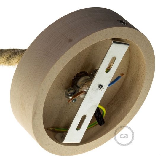 Houten plafondkap kit | voor Touwsnoer XL | Naturel - Image 4
