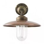 Landes buitenlamp met bronzen steun