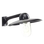 Zwarte aluminium Fabrique buitenwandlamp met glazen stolp
