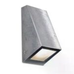 Zilvergrijze Downlighter S muurspot met GU10-fitting
