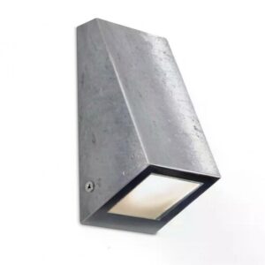 Zilvergrijze Downlighter S muurspot met GU10-fitting