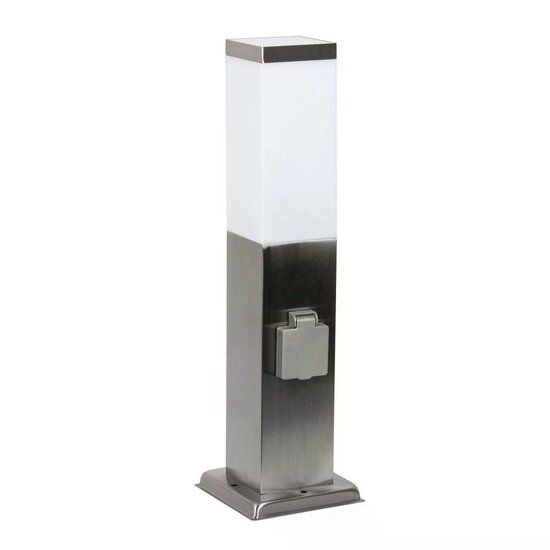 Staande buitenlamp met stopcontact Fiss | RVS | 45cm – Image 3