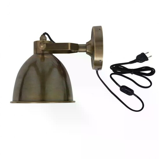 Maxim Cover muurspot | messing | H: 22 cm