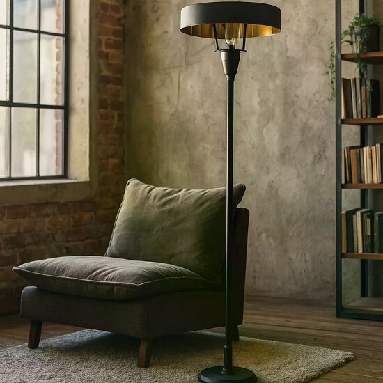 Auriol vloerlamp | zwart | H140 cm - Afbeelding 2