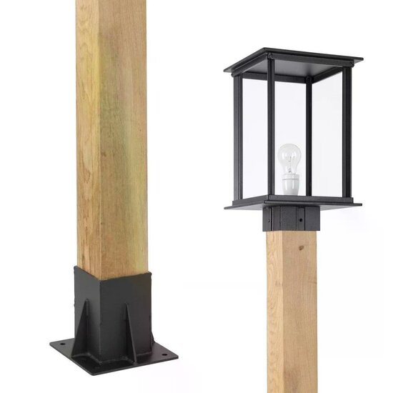 Lantaarnpaal hout Capital XXL | Zwart | 240cm – Bild 2