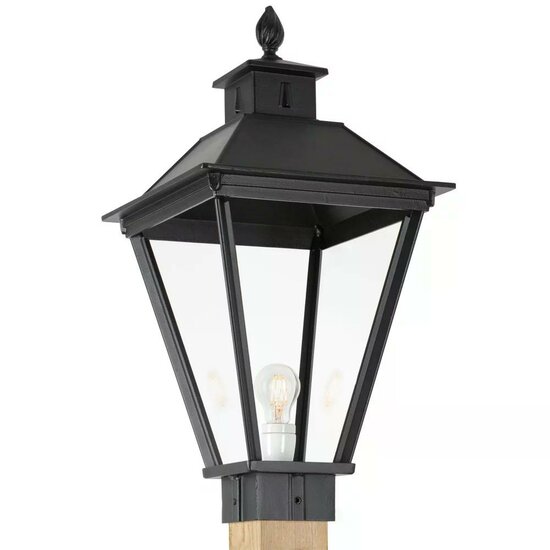 Lantaarnpaal hout Square XL | Zwart | 260cm – Image 3