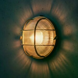 Bronzen Ocean 3 scheepslamp van massief messing