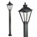 Laternenpfahl Quadratisch Schwarz 260cm