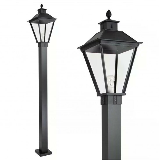 Laternenpfahl Quadratisch Schwarz 260cm