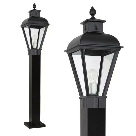 Staande buitenlamp Vondel | Zwart | 120cm