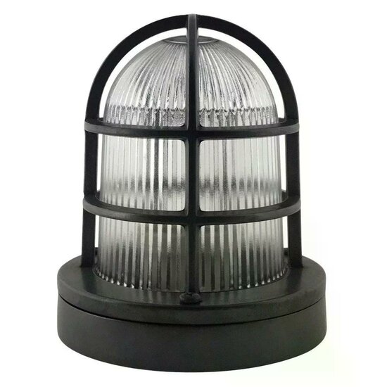 Plafondlamp Gibraltar scheepslamp | Zwart-brons