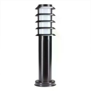 Zwarte RVS Soll 3 staande buitenlamp met horizontale lamellen