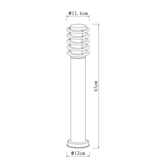 Staande buitenlamp Soll 2 | RVS | 65cm - Afbeelding 3