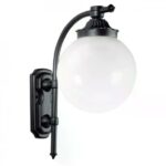 Groene Madeira muurlamp met witte bol