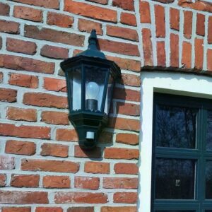 Wandlamp Ancona plat met sensor | Zwart