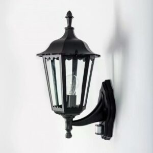 Wall lamp Ancona standing with sensor | Black